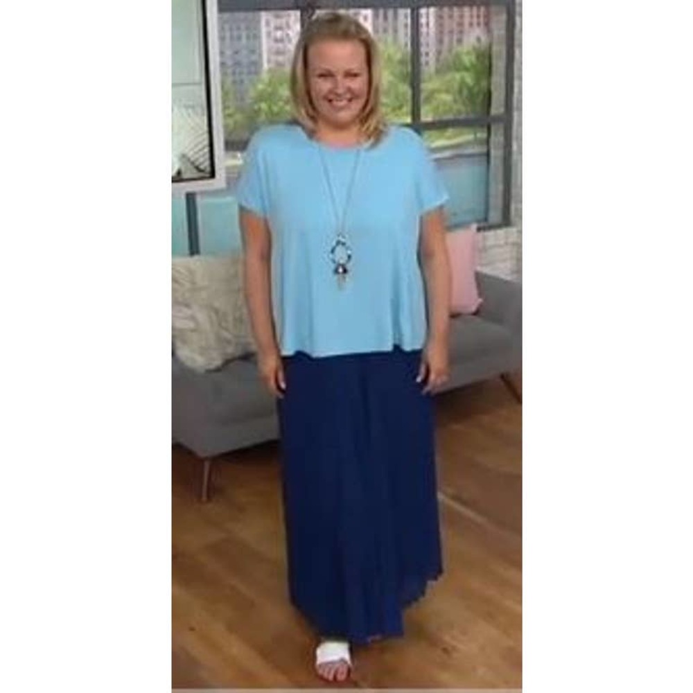 Laurie Felt Pleated Pull-On Navy blue Skirt XXS New A352568